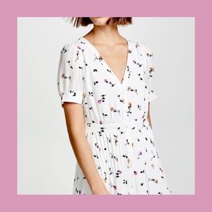 Madewell White Retro Waisted Dress